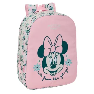 Safta Minnie Mouse Minty Mochila Infantil - Portabotellas - Hombreras Acolchadas - Bolsillo Frontal - 10L - 260x110x340mm - Color Rosa Pastel