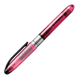 Stabilo Navigator Marcador Fluorescente - Zona de Agarre - Diseño Delgado - Practico Clip para Llevar - Trazo entre 2 y 5mm - Color Rosa · Pack de 10 uds.