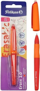 Pelikan Roller Erase 2.0 Boligrafo Trazo 0.7mm - Empuñadura Ergonomica - Larga Duracion de la Tinta - Diseño Fresco y Divertido - Color Rojo