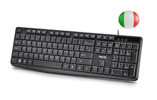 NGS Funky V4 Teclado USB - QWERTY Portugues - 12 Teclas Multimedia - Teclas de Membrana Silenciosas - Inclinacion Ajustable - Cable 1.5m - Color Negro