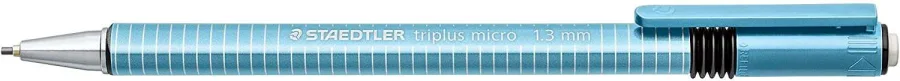 Staedtler Triplus Micro 774 Portaminas - Ancho de Linea 1.3mm - Punta Retractil - Diseño Ergonomico - Color Azul Claro · Pack de 10 uds.