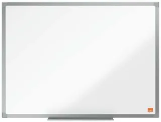 Nobo Essence Pizarra Magnetica de Acero 600x450mm - Marco de Aluminio Anodizado - Bandeja para Rotuladores - Color Blanco