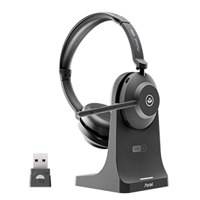 Axtel ONE BT Auriculares con Mirofono Inalambricos - Hasta 40 Horas de Autonomia - Cancelacion de Ruido - Bluetooth - Incluye Base de Carga