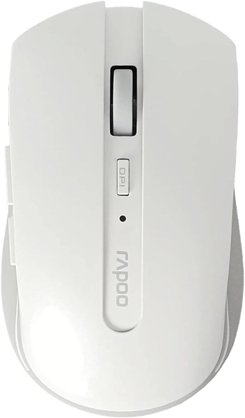 Rapoo 7200M Raton Inalambrico - Bluetooh y 2.4GHz - 1600 DPI - Autonomia 9 Meses - Color Blanco
