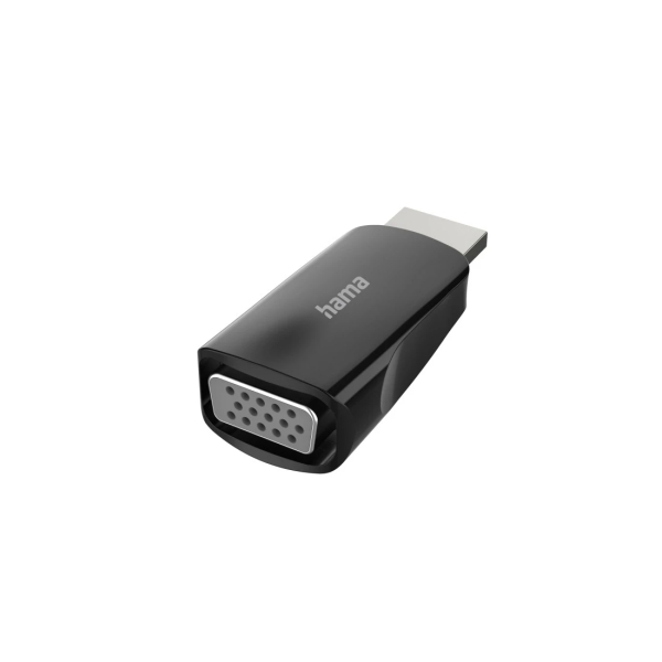 Hama Essential Adaptador de Video - Full HD - HDMI Macho - VGA Hembra - Color Negro