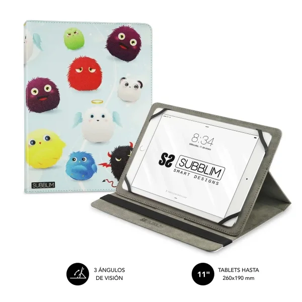Subblim Funda Tablet Universal Trendy 9.6" a 11" - Posicion Stand con 2 Angulos de Vision - Soporte Antideslizante - Colores Varios