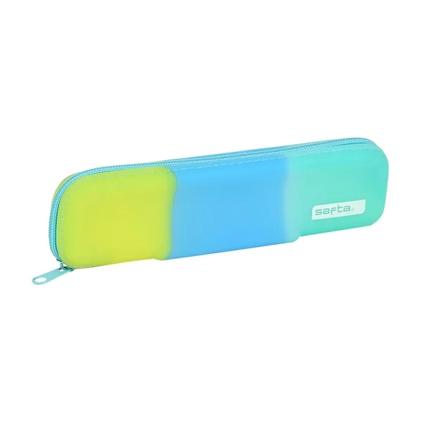 Safta Portatodo - Cremallera - Silicona - Capacidad de 0.25L - 200x20x55mm - Multicolor