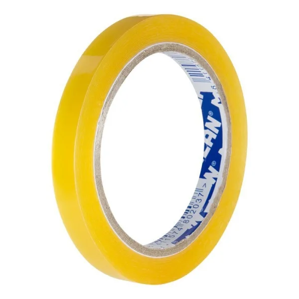 Milan Cinta Adhesiva Transparente - Medidas 12mm x 66m - Color Amarillo Transparente · Pack de 12 uds.