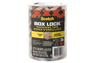 Scotch Box Lock Pack de 3 Precintos de Embalaje - 48mm x 50m - Color Transparente