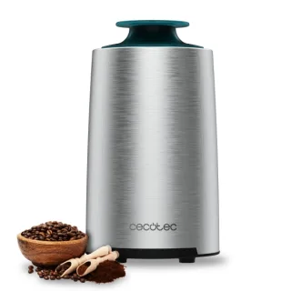 Cecotec Titanmill 400 Steel Molino de Cafe y Especias - Potencia de 200W - Cuchillas de Acero - Capacidad de 70g - Sistema de Seguridad - Bajo Nivel de Ruido - Tazon de Acero Inoxidable