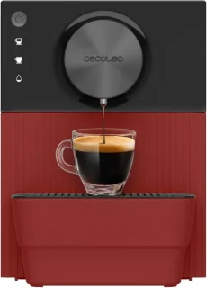Cecotec Cremmaet Cube Red Cafetera Superautomatica - 19bar - Deposito de 1.1L - Sistema de Prensado y Pre-Infusion - Sistema Thermoblock - Pantalla Tactil - Termoblock - Deposito de Cafe de
