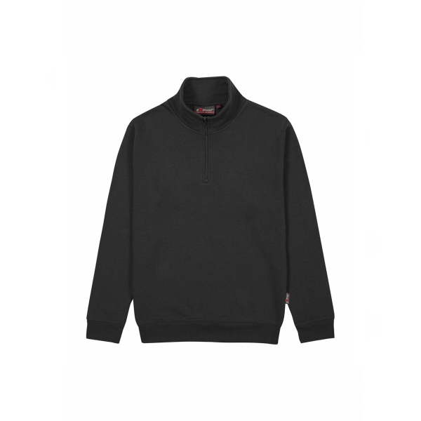 Upower Tautra Sudadera de Trabajo Confortable y Duradera - Talla 2XL - Media Cremallera, Cuello Ajustable, Canale Elastico, Proteccion DPI1 - Color Negro Carbon