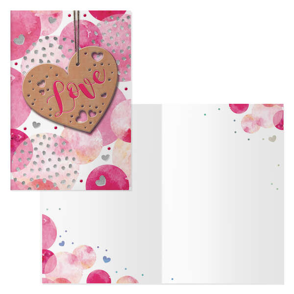 Dohe Pack de 6 Tarjetas de Felicitacion de San Valentin - 11.5x17cm - Impresas a Todo Color - Estampaciones con Pelicula de Color - Estampacion en Seco - Papel Offset Blanco de 300gr - Inclu