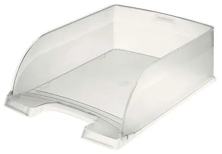 Leitz Plus Jumbo Bandeja Portadocumentos de Gran Capacidad - Formato Vertical A4 - Hasta 8uds Apilables - Color Translucido · Pack de 4 uds.