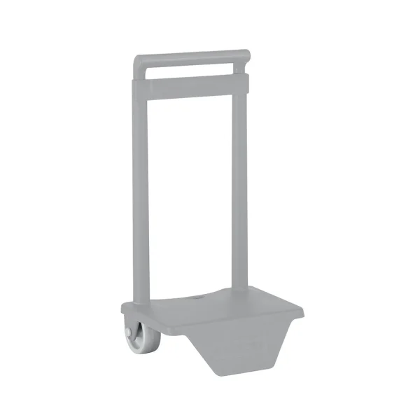 Safta Carro Portamochilas - Sujecion Universal - Material Resistente - Ruedas de PVC - 18x16x35cm - Color Gris