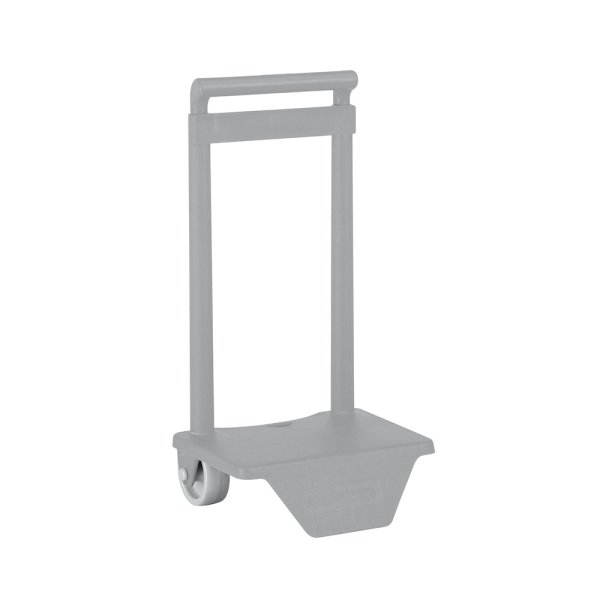 Safta Carro Portamochilas - Sujecion Universal - Material Resistente - Ruedas de PVC - 18x16x35cm - Color Gris