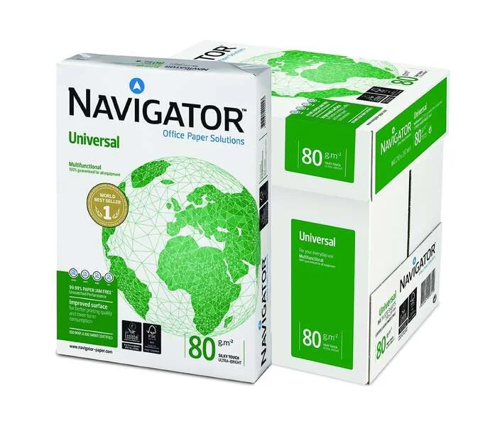 Navigator Papel A4 80gr. 210x297mm (500 Hojas) Blanco · Pack de 5 uds.