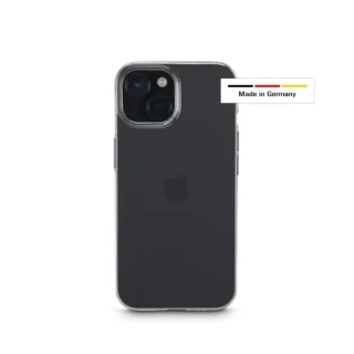 Hama Always Clear Funda para iPhone 15 - Antideslizante - Especial Antiamarilleo - Poliuretano Termoplastico - Bordes Elevados - Color Transparente