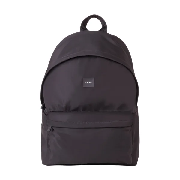 Milan Shadow Mochila Escolar Clasica 22L - Compartimento Interior para Portatil - 2 Cremalleras - 41x30x18cm - Color Negro