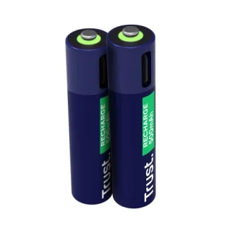 Trust Pack de 2 Pilas Recargables 500 mAh AAA