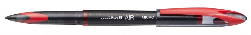 Uni-ball AIR MICRO UBA-188-M Rollerball - Punta de Bola 0.5mm - Escribe como Pluma Estilografica - Tinta Pigmentada Resistente al Agua y Luz - Color Rojo · Pack de 12 uds.