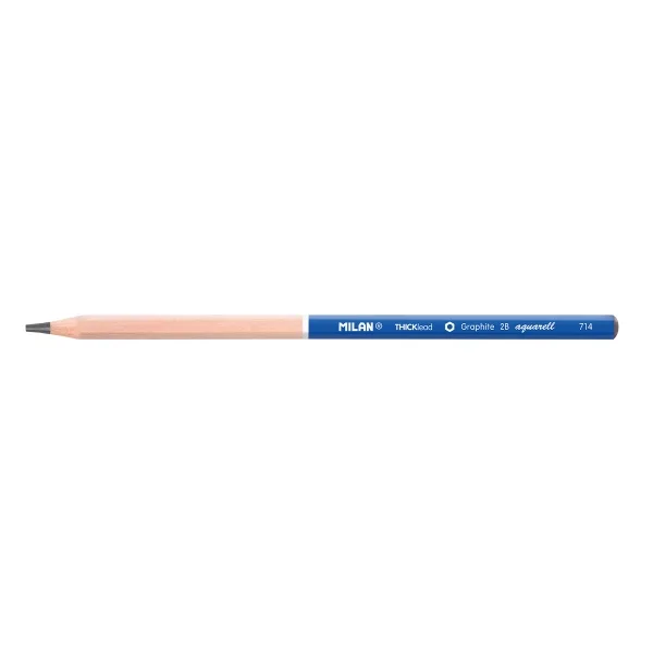 Milan Lapices de Grafito 2B - Acuarelables - Color Gris Oscuro · Pack de 3 uds.
