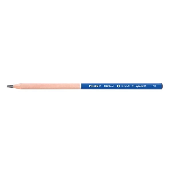 Milan Lapices de Grafito 2B - Acuarelables - Color Gris Oscuro · Pack de 3 uds.