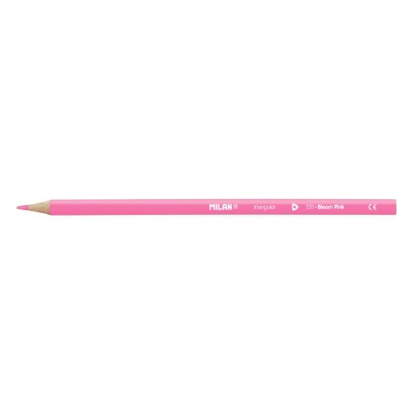 Milan Unicolor Lapices de Color Rosa - Triangular - Color Rosa · Pack de 12 uds.