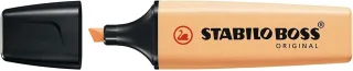 Stabilo Boss 70 Pastel Marcador Fluorescente - Trazo entre 2 y 5mm - Recargable - Tinta con Base de Agua - Color Naranja Palido · Pack de 10 uds.