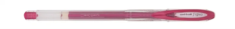 Uni-ball Signo Noble Metal UM-120NM Roller de Tinta Gel - Punta de Bola 0.8mm - Tinta Resistente al Agua y Luz - Escribe en Papel Negro y Blanco - Color Rojo · Pack de 12 uds.