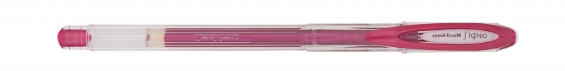 Uni-ball Signo Noble Metal UM-120NM Roller de Tinta Gel - Punta de Bola 0.8mm - Tinta Resistente al Agua y Luz - Escribe en Papel Negro y Blanco - Color Rojo · Pack de 12 uds.