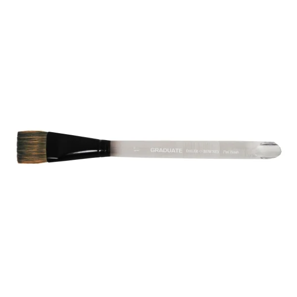 Daler Rowney Graduate Pincel Acuarela - Mezcla de Pelo de Pony y Sintetico - Mango Corto - Plano Lavis 1" · Pack de 3 uds.
