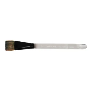Daler Rowney Graduate Pincel Acuarela - Mezcla de Pelo de Pony y Sintetico - Mango Corto - Plano Lavis 1" · Pack de 3 uds.