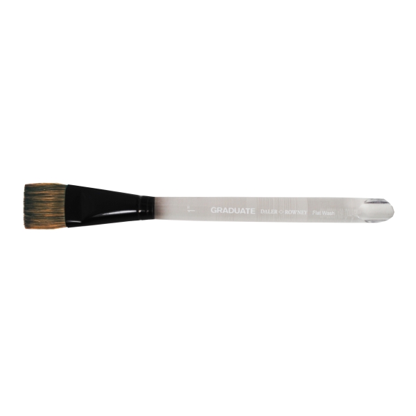 Daler Rowney Graduate Pincel Acuarela - Mezcla de Pelo de Pony y Sintetico - Mango Corto - Plano Lavis 1" · Pack de 3 uds.