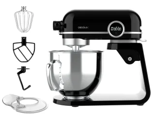 Cecotec Twist and Fusion 4500 Luxury Batidora Amasadora - 800W - Movimiento Planetario - Bol de Acero de 5.2L con Asa - 8 Velocidades - Multifuncion - Aluminio Fundido - Silencioso y Seguro