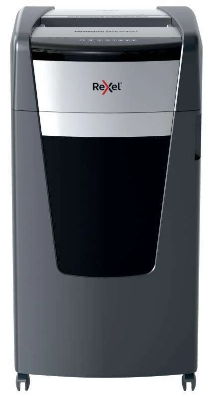 Rexel Momentum Extra XP426+ Destructora de Papel de Corte en Particulas sin Atascos - 26 Hojas A4 - Tecnologia de Deteccion Activa Anti Atascos - Alto Nivel de Seguridad P4 - Negro