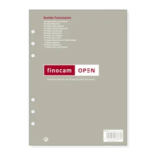 Finocam R1010.2C Recambio Surtido Formularios para Agendas Open en Catalan - Formato 1000 - 155x9x215mm - Color Surtidos