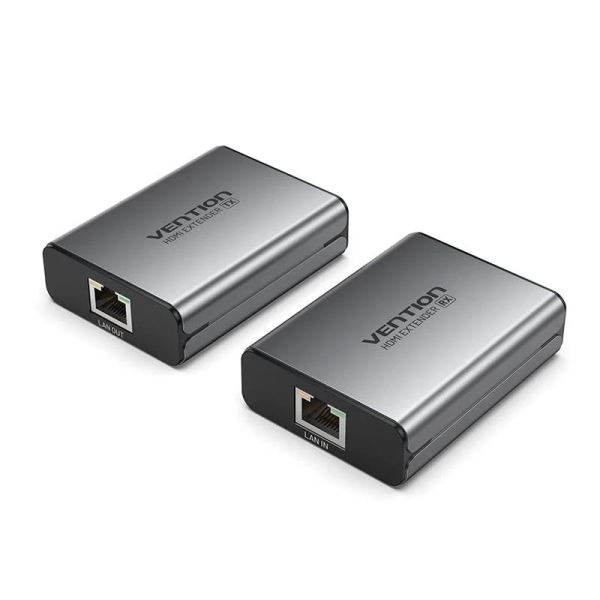 Vention Extensor HDMI por Cable de Red RJ45 - Alcance hasta 60m - Full HD - Aluminio y ABS - Plug and Play - Color Gris