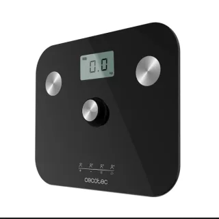 Cecotec Surface Precision EcoPower 10100 Full Healthy Black Bascula Corporal hasta 180kg - Medicion Bioimpedancia - Vidrio Templado - 4 Sensores - Patas Antideslizantes - Extraplano - Color