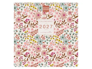 Finocam Moniquilla Calendario de Pared - Anual 2027 - Mes Vista - 300x300mm - Papel de 170g/m2 - Ilustraciones Surtidas - Espacio para Notas