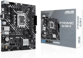 Asus Prime H610M-D Placa Base Intel1700 2x DDR5 - HDMI, M.2, PCIe3.0, 4x Sata III, USB 3.2, MicroATX