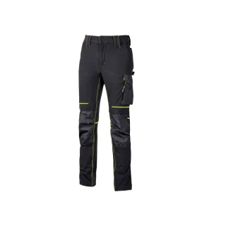 Upower Atom Pantalon Stretch Resistente - Talla 2XL - Repelente al Agua, Transpirable, Secado Rapido, Bolsillos Multifuncionales, Proteccion Lumbar, Rodilleras Certificadas PPE CAT.1 - Color