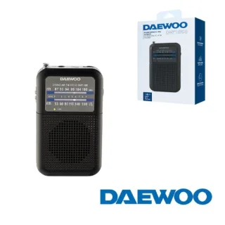 Daewoo DW1008 Radio Portatil AM/FM - Antena Telescopica y Sintonizacion Analogica Precisa - Altavoz Integrado - Salida Auriculares Jack 3.5mm - Diseño Compacto y Ligero para Uso Diario - Col