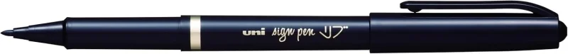 Uni-ball Sign Pen MYT-7 Rotulador para Escritura - Punta de Fieltro de Nailon - Trazo 1mm - Cuerpo 88% Plastico Reciclado - Color Negro · Pack de 10 uds.