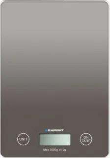 Blaupunkt BP4012 Bascula de Cocina Digital 5kg con Plataforma de Cristal - Pantalla LCD Retroiluminada - Funcion Tara - Alta Precision 1g - Autoapagado y Indicadores de Sobrecarga/Bateria Ba