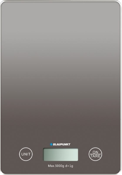 Blaupunkt BP4012 Bascula de Cocina Digital 5kg con Plataforma de Cristal - Pantalla LCD Retroiluminada - Funcion Tara - Alta Precision 1g - Autoapagado y Indicadores de Sobrecarga/Bateria Ba