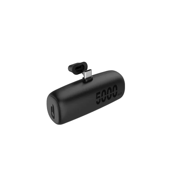 Blackbyte by Pedro Buerbaum Bateria Lipo Externa/Powerbank de 5000mAh - 10W - Entrada y Salida USB-C - Soporte Integrado - Tacto Engomado - Color Negro