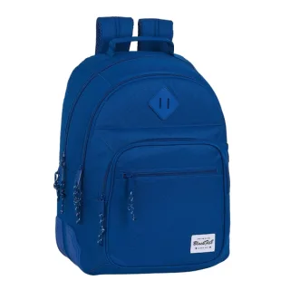 Safta Blackfit8 Oxford Mochila con 2 Compartimentos - Antirozaduras - Adaptable a Carro - Bolsillo Frontal - Portabotellas - Tirador Doble - Hombreras Ergonomicas - 320x150x420mm - Color Azu