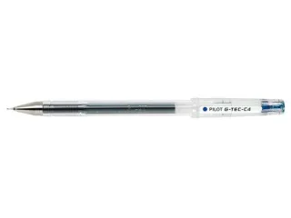 Pilot Boligrafo de Gel G-Tec C4 - Extra Fino - Recargable - Punta de Bola 0.4mm - Trazo 0.2mm - Color Azul · Pack de 12 uds.