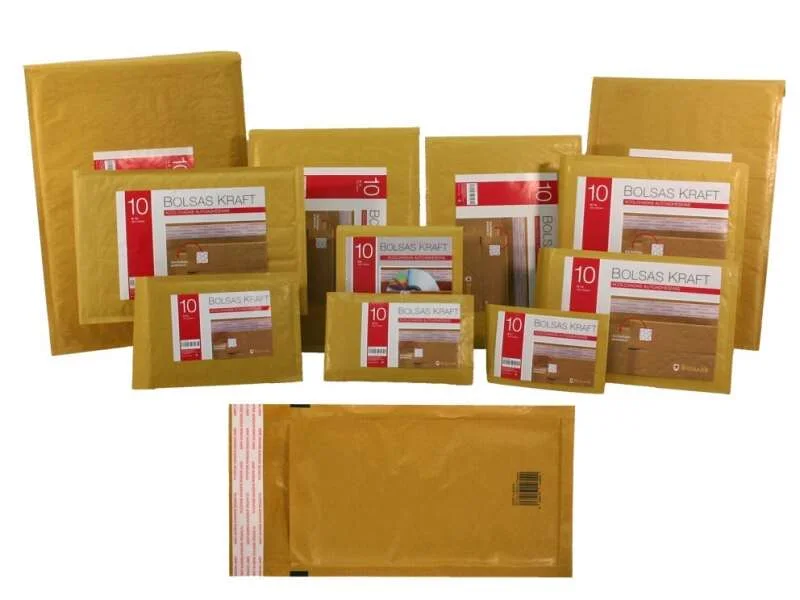Bismark Bolsa Acolchada Kraft Nº18 270x360mm - Recubrimiento Interno de Laminas de Burbuja de Aire - Cierre Autoadhesivo - Ideal para Envios con Alta Proteccion · Pack de 10 uds.